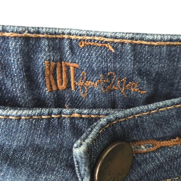KUT from the Kloth Catherine Boyfriend Short Blue Denim Size 2 Rolled Cuff - Picture 4 of 8